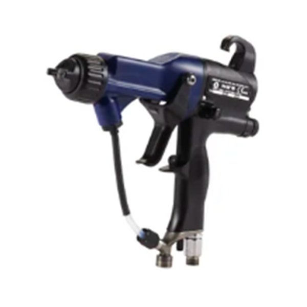alt="Pistola de pintura líquida airless para revestimentos industriais"